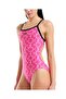 W Floral Swimsuit Challenge Back Pink Women's Swimsuit 011649590