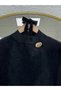 İkbal Gold Button Detailed Tied Knitwear Tunic-Kr6031 Black - 3