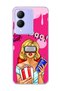Vivo Y17S Compatible Blonde Woman Popcorn Printed Transparent Phone Case