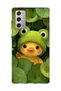 Samsung Galaxy Note 20 Compatible Transparent Phone Case with Frog Hat and Duck Print