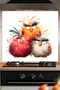 Cute & Funny Birds Adhesive Foil Sticker for Kitchen Countertop and Stove Back (60 X 54 cm) - Model 3