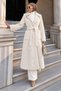Fox Coat with Zipper Detail on the Collar Tsd260346 Gray Ecru - 5