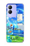 Vivo Y17S Compatible Jellyfish and City Printed Transparent Phone Case