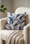 Blues Modern Abstract Patterned Digital Printed Square Throw Pillow Cover 43 X 43 cm Double Sided Throw Pillow Cover 1 Pc