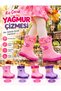 Girls' Princess Patterned Lined Non-Slip Sole Winter Rain Boots - 4