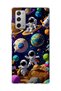 Cute Astronaut Planet Printed Transparent Phone Case Compatible with Samsung Galaxy Note 20