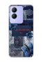 Vivo Y17S Compatible Blue Butterfly Verse Printed Transparent Phone Case