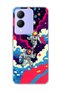 Vivo Y17S Compatible Astronaut and Rainbow Printed Transparent Phone Case