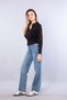 6643 (n-2294) polo neck zippered modal sweatshirt - 5