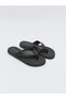 Unisex Black Flip Flops Comfortable Sole Daily Beach Sea Pool Summer Slippers S2Jg10H8
