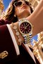 Round Case Gold Silver Claret Red Women's Wristwatch - 3Atm Water Resistant Steel Band Japanese Movement Gift Special Box Ghmb3022C1 - 2