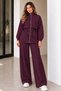 Pocketed Hijab Double Set N8284 Plum - 4