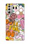 Samsung Galaxy Note 20 Compatible Smiling Face Daisy Printed Transparent Phone Case