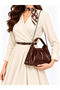 Women's Brown Color Chain Strap Detailed Hand and Shoulder Bag-Bd10123Bd - 4