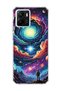 Vivo Y15S Compatible Galaxy Swirl Astronaut Printed Transparent Phone Case