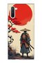 Samsung Galaxy Note 10 Compatible Samurai Red Sun Maple Printed Transparent Phone Case