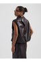 Premium Leather Vest with Detachable Hair Braid Detail - 5