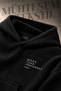 Premium Oversize Unisex Hoodie – Black Hooded Sweatshirt with Minimalist Text Print on Front and Back - 6