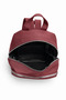 Backpack - Burgundy - Faux leather - 3