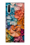 Samsung Galaxy Note 10 Compatible Embossed Colorful Flower Printed Transparent Phone Case