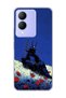 Vivo Y17S Compatible Blue Samurai Weasel Printed Transparent Phone Case