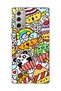 Cute Panda Rainbow Printed Transparent Phone Case Compatible with Samsung Galaxy Note 20