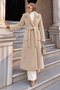 Fox Coat with Zipper Detail on the Collar Tsd260346 Beige - 5