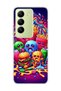 Vivo V30 Lite 4g Compatible Neon Hamburger Potato Printed Transparent Phone Case