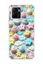 Vivo Y15S Compatible Pastel Cake Star Printed Transparent Phone Case
