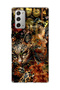 Samsung Galaxy Note 20 Compatible Leopard Gold Collage Printed Transparent Phone Case