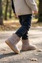Girls & Boys Winter Thick Sole Warm Zippered Suede Boots - 5