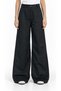 High waist palazzo wide leg fabric pants - 3