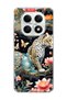Redmi Note 15 4g Compatible Leopard Water Lily Printed Transparent Phone Case
