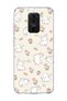 Cute Rabbit Flower Printed Transparent Phone Case Compatible with Redmi Note 9