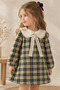 Honey Mousse Craft Autumn Fairy Tale Plaid Girls' Dress - 2