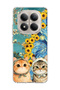 Redmi Note 15 Pro 4g / 5g Compatible Starry Night Two Cats Printed Transparent Phone Case