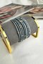 Rose Color Shiny Bead Detail Magnetic Multi-Bracelet (18cm) - 2