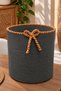 Nevrisa 30X30 cm Multi-Purpose Decorative Woven Basket - Flower Pot - Flower Pot Cover - Home Office Bathroom Living Room Plant and Item Organizer - 5