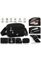 Women's Black Multi-Compartment Zippered Shoulder Bag with Adjustable Strap for Daily Use - 2