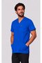 Men's Envelope Collar Bitter Green, Burgundy, Brick, Saks Blue Lycra Belinda Fabric Doctor Scrubs Single Top - 2