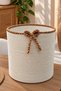 Nevrisa 30X30 cm Multi-Purpose Decorative Woven Basket - Flower Pot - Flower Pot Cover - Home Office Bathroom Living Room Plant and Item Organizer - 5