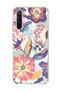 Redmi Note 8 Compatible Abstract Pastel Flower Printed Transparent Phone Case