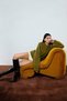 Noelle Basic Knitwear Sweater – Women's Crew Neck Long Sleeve Ribbed Soft Textured Sweater - 2