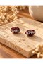 Handmade Murano Glass American Football Ball Beads (2 Pieces)
