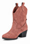 Ravella Western Look Pointed Toe Women's Short Boots - 6
