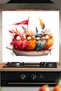 Cute & Funny Birds Adhesive Foil Sticker for Kitchen Countertop and Stove Back (60 X 54 cm) - Model 18