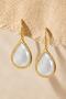 Drop cat eye earrings