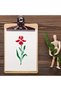 6pcs Reusable Single Flower Stencil Set Modern Floral Design PET Painting Templates for DIY on Wood - 4