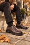 Orba Genuine Leather Lace-Up Thick Sole Men's Daily Classic Casual Shoes - 8