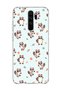Redmi Note 8 Pro Compatible Cute Raccoon Printed Transparent Phone Case